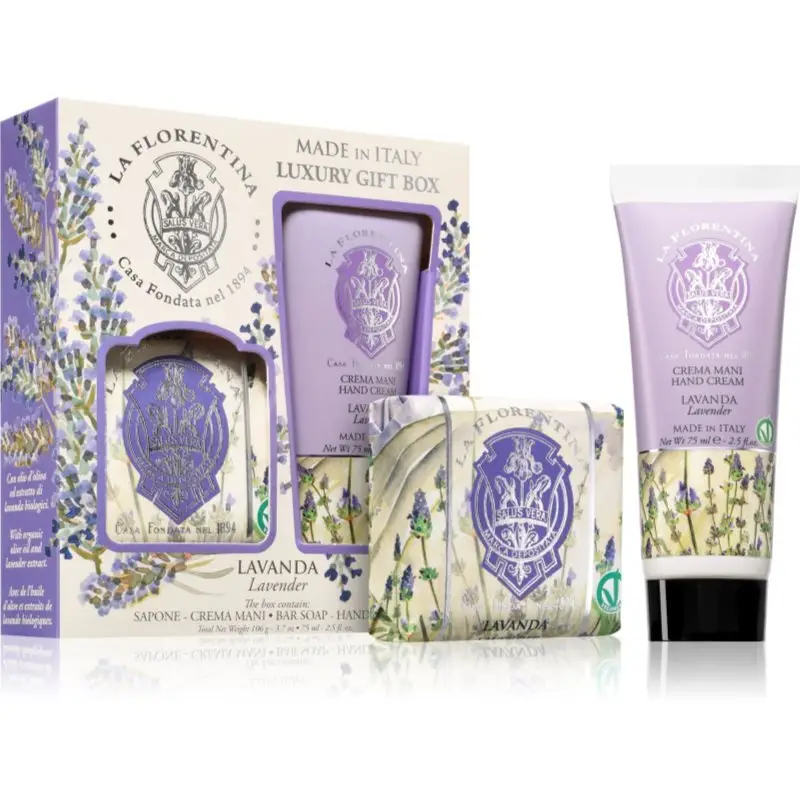 La Florentina Lavender Soap and Hand Cream set cadou