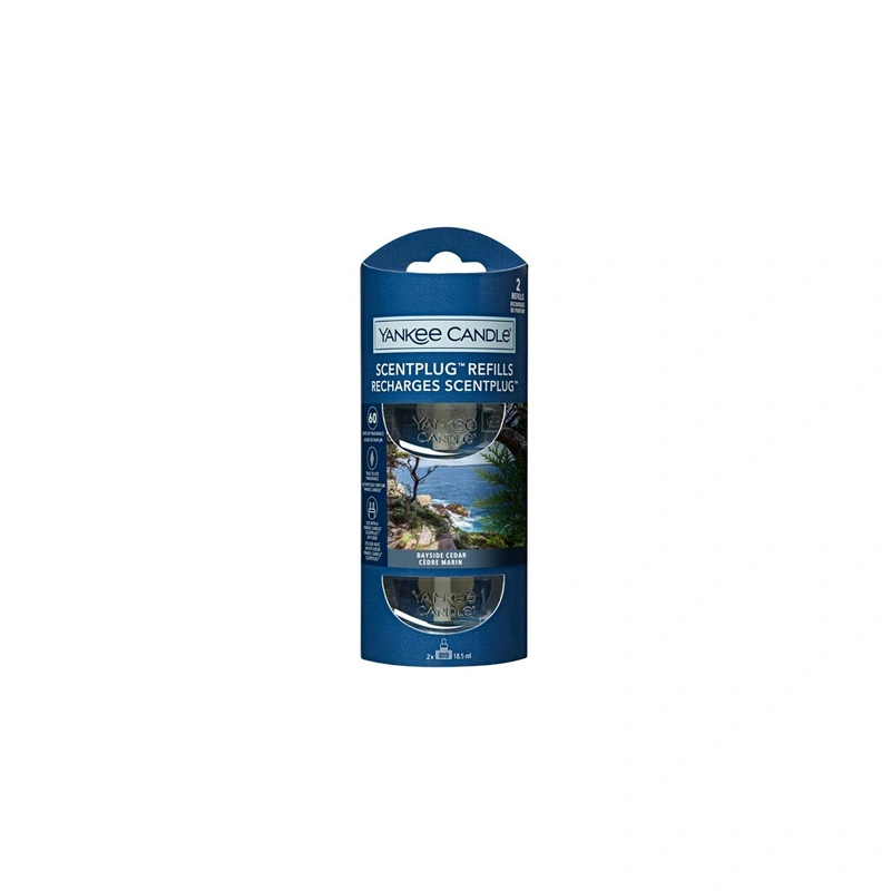 Yankee Candle Cartuș de rezervă pentru difuzorul electric Bayside Cedar 2 x 18,5 ml