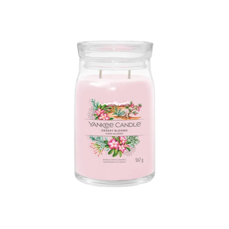 Yankee Candle Lumânare aromatică Signature sticlă mare Desert Blooms 567 g