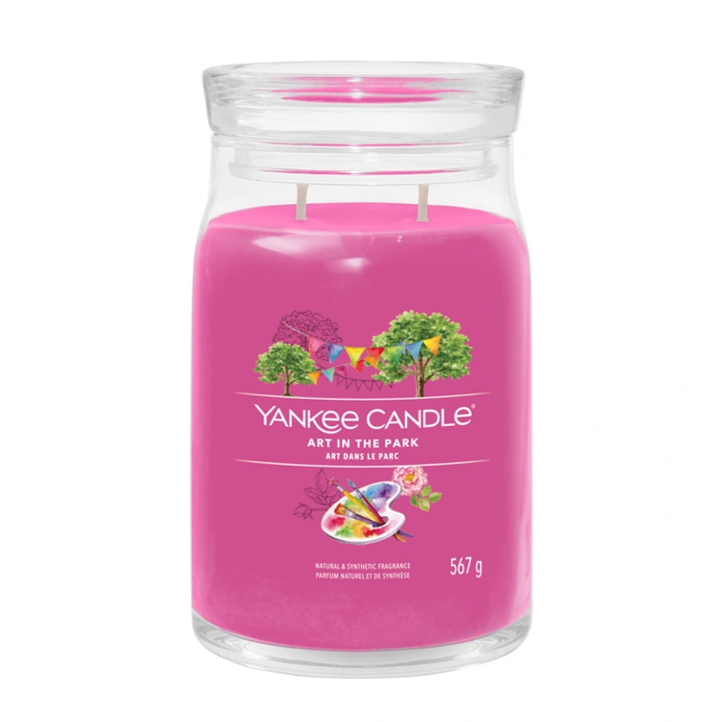 Yankee Candle Lumânare aromată Signature sticla mare Art In the Park 567 g
