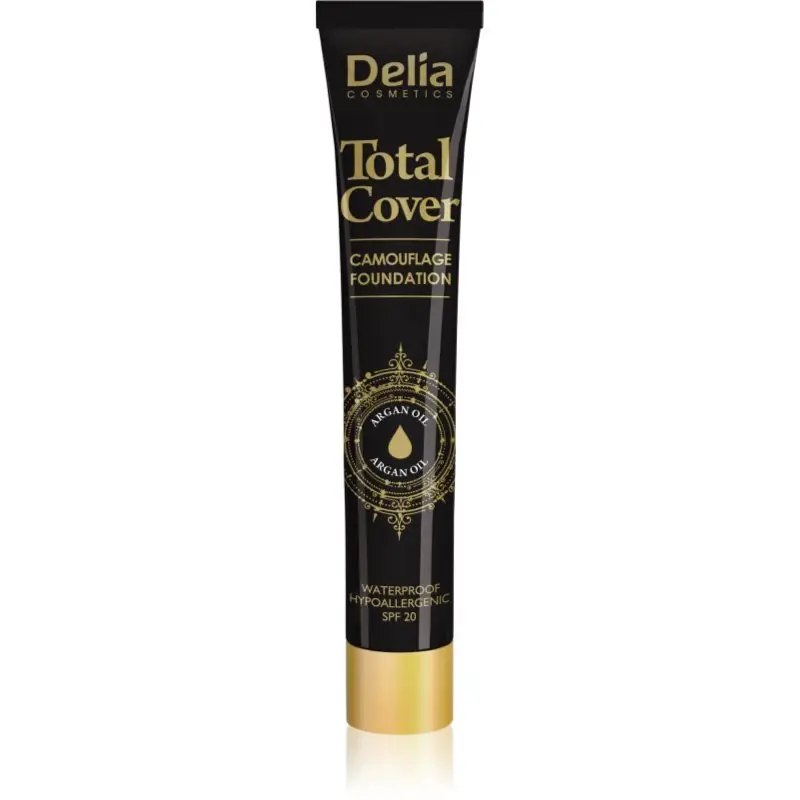 Delia Cosmetics Total Cover machiaj rezistent la apa SPF 20 culoare 55 Natural 25 g