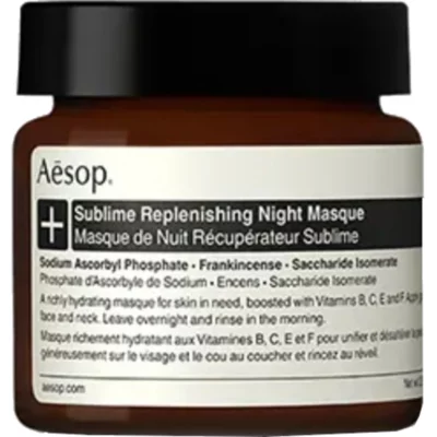 Aesop Mască de noapte hidratantă pentru pielea uscată și deshidratată (Sublime Replenishing Night Masque) 60 ml