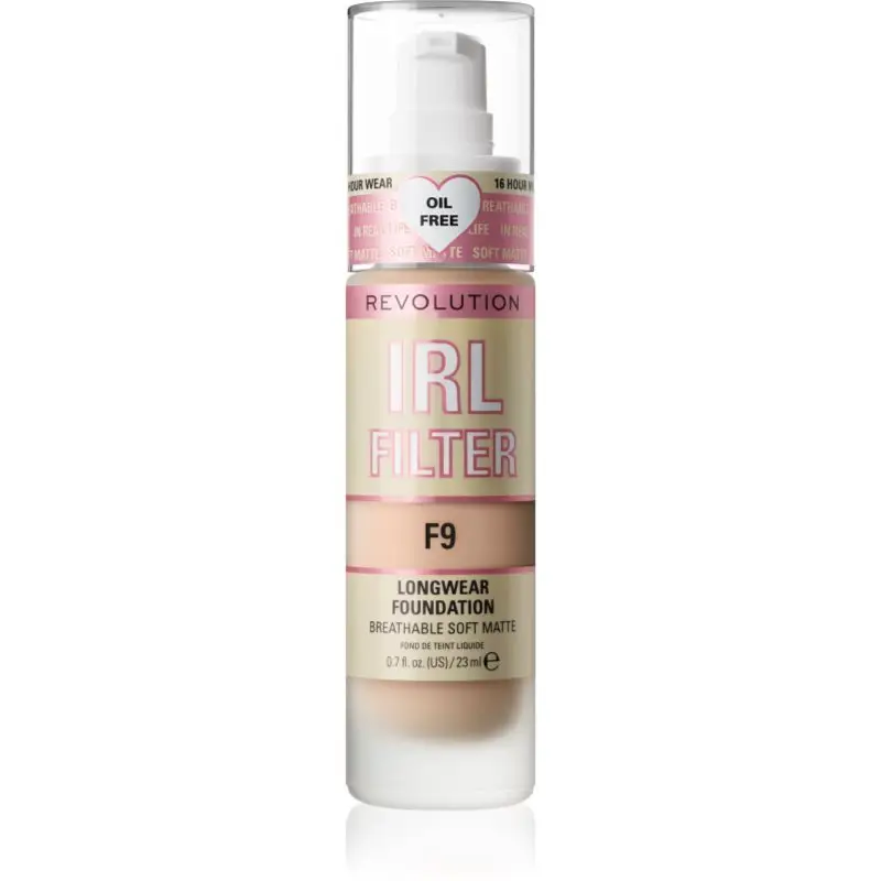 Makeup Revolution IRL Filter machiaj matifiant de lungă durată culoare F9 23 ml