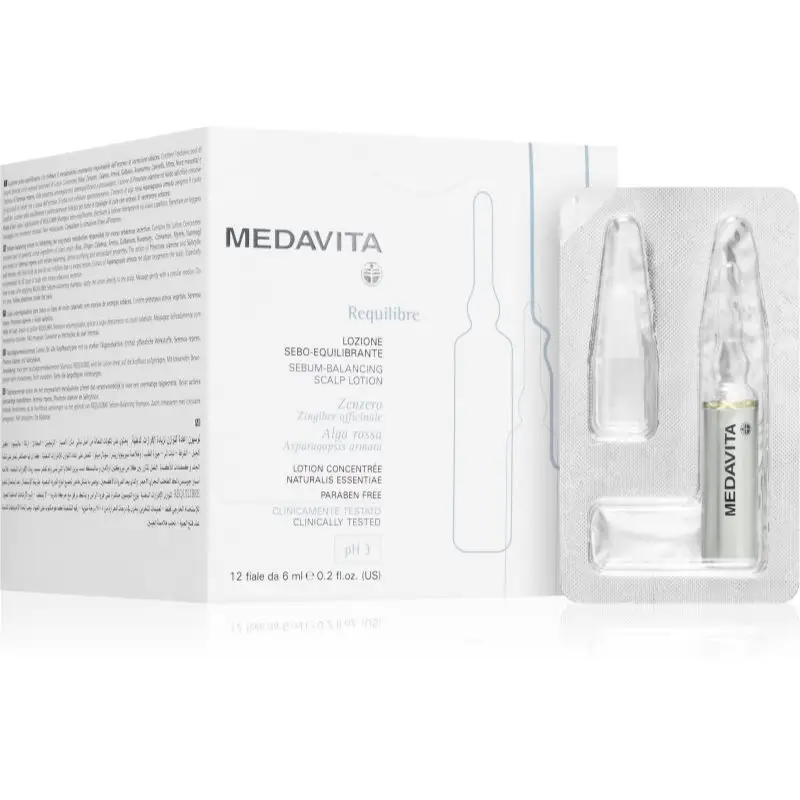 Medavita Requilibre Sebum-Balancing Scalp Lotion ser de păr pentru un scalp seboreic 12x6 ml