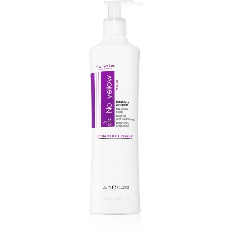 Fanola No Yellow Masca de par neutralizeaza tonurile de galben 350 ml