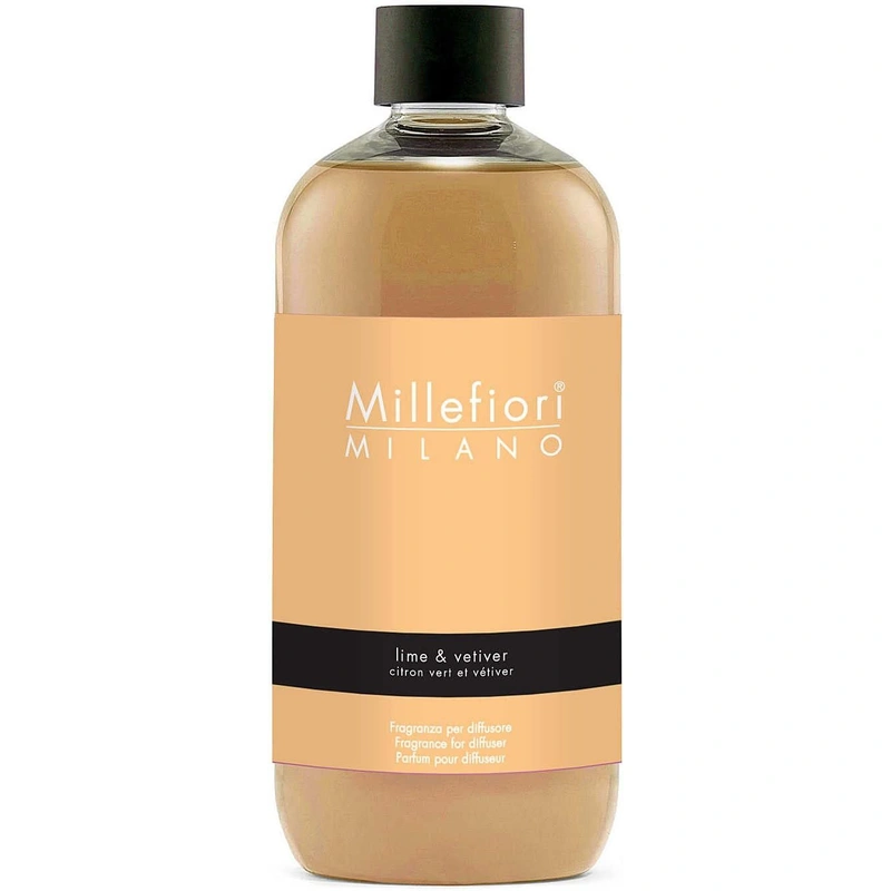Millefiori Milano Cartuș pentru difuzor Natural Lime & Vetiver 500 ml
