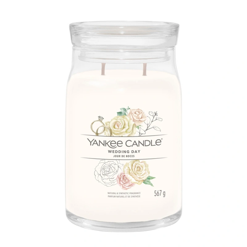 Yankee Candle Lumânare aromatică Signature sticlă mare Wedding Day 567 g