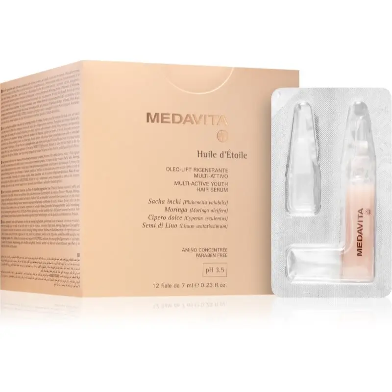Medavita Huile d'Étolle Multi-Active Youth Hair Serum ser de păr in fiole 12x7 ml