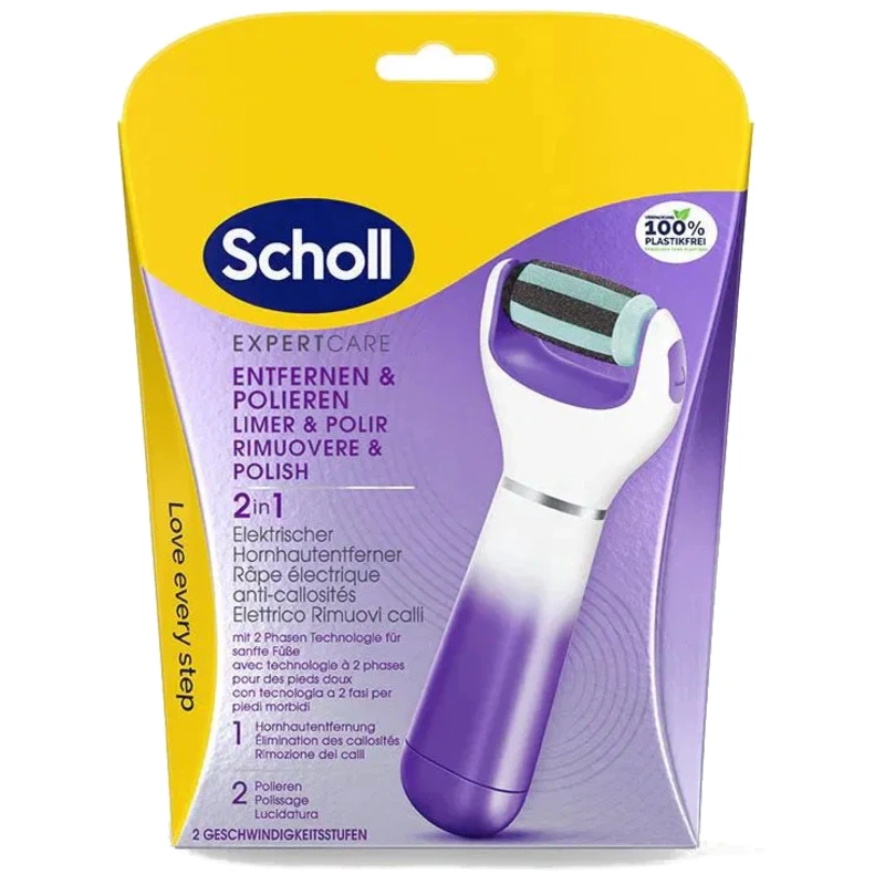 Scholl Pilă electrică pentru picioare 2in1 Velvet Smooth (Electronic Foot File)