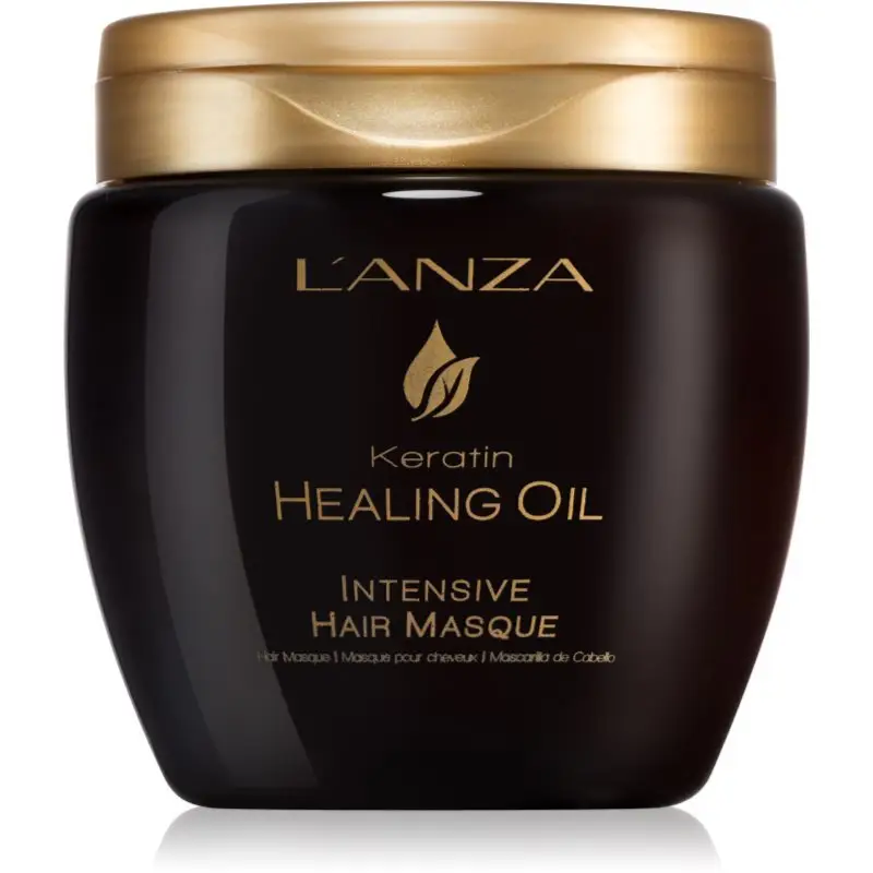 L'anza Keratin Healing Oil Intensive Hair Masque Mască nutritivă pentru păr neted și lucios 210 ml