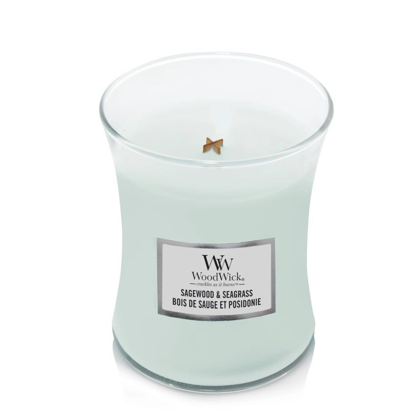 WoodWick Lumânare parfumată vază Sagewood & Seagrass 275 g