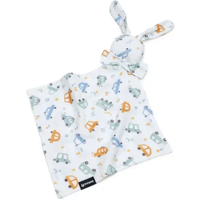 T-TOMI BIO Muslin Cuddle Cloth jucărie de adormit Traffic 1 buc