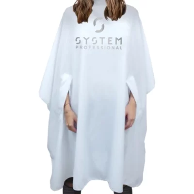 System Professional Pelerină de frizerie/coafor White (Cape)