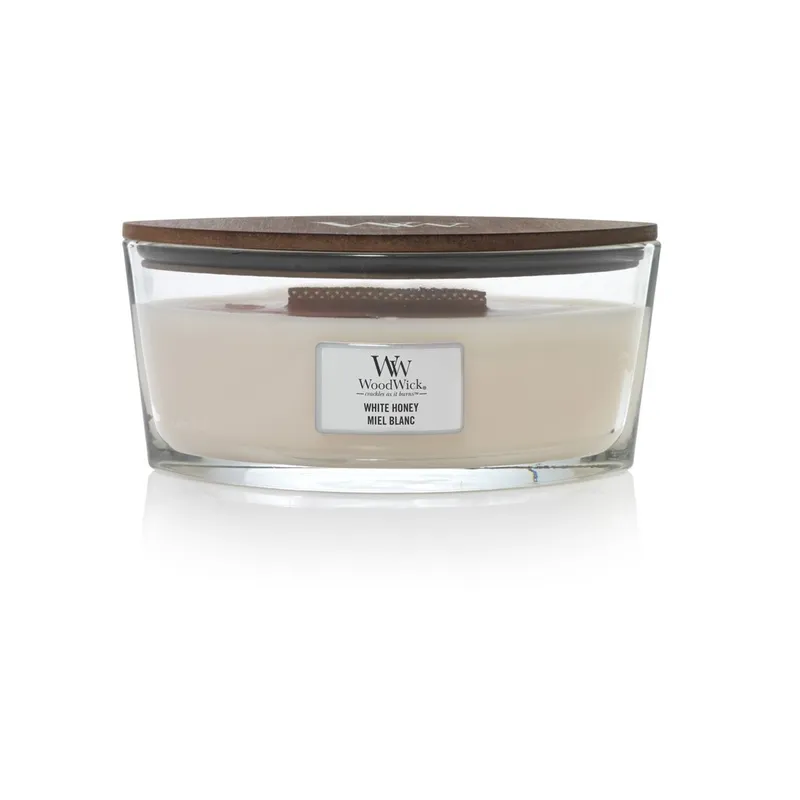 WoodWick Lumânare parfumată White Honey 453,6 g