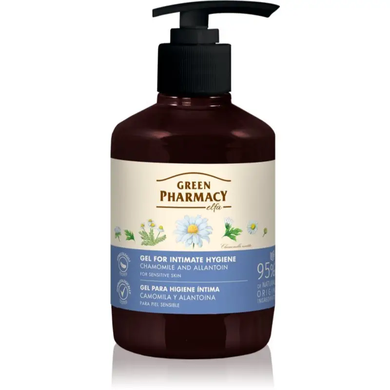 Green Pharmacy Chamomile Gel for Intimate Hygiene gel pentru igiena intima pentru piele sensibila 370 ml