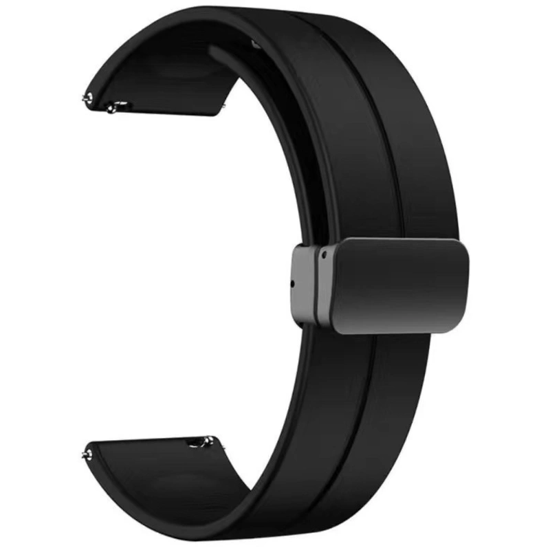 4wrist Curea de silicon pentru Garmin Fenix 7S/6S/5S - 20 mm - Black