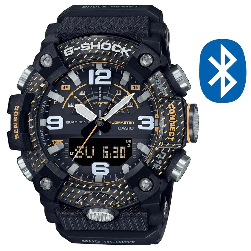 Casio Master of G Mudmaster GG-B100Y-1AER Carbon Core Guard Bluetooth (639)
