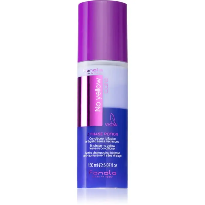 Fanola No Yellow 2 phase potion balsam (nu necesita clatire) pentru parul blond cu suvite 150 ml