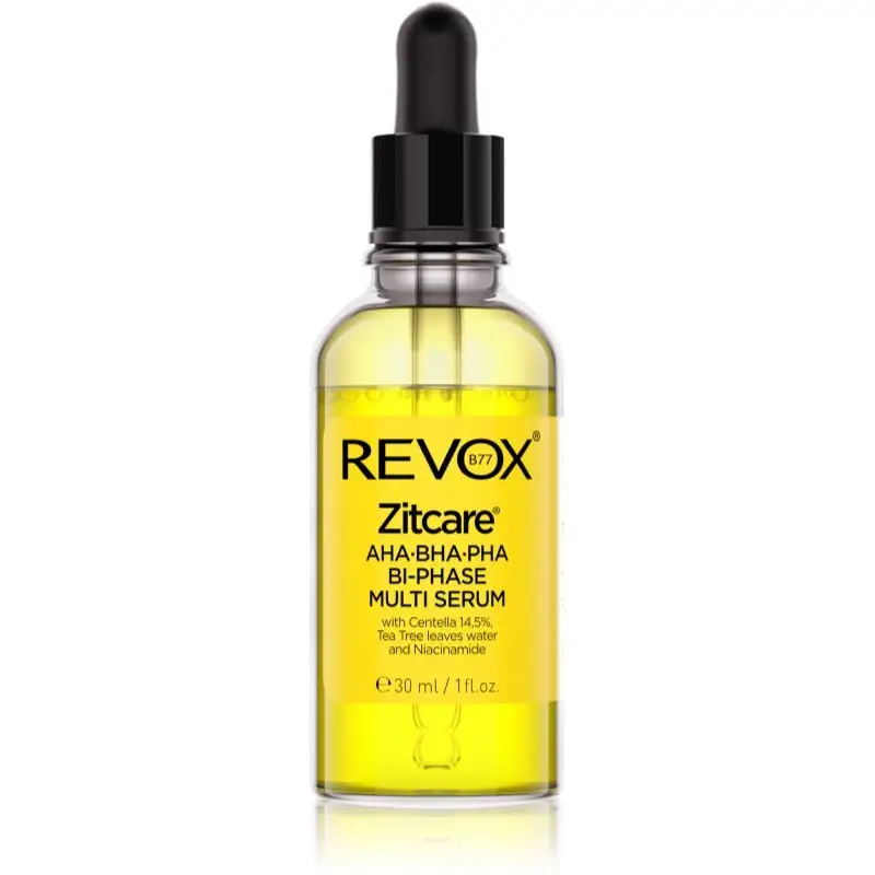 Revox B77 Zitcare AHA BHA PHA Bi-Phase Multi Serum ser bifazic pentru netezirea și matifierea tenului 30 ml