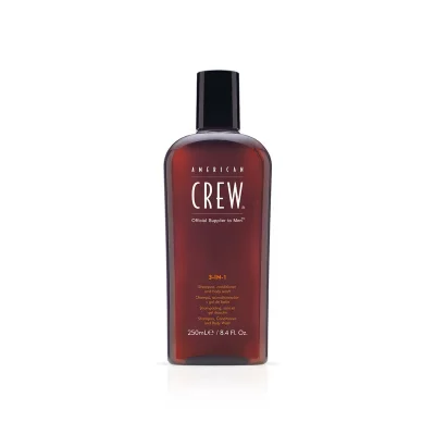 american Crew Produs multifuncțional pentru păr și corp (3-in-1 Shampoo, Conditioner And Body Wash) 250 ml