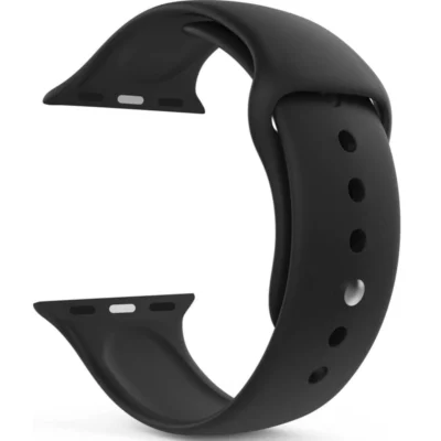 4wrist Curea de silicon pentru Apple Watch - Black 42/44/45/49 mm