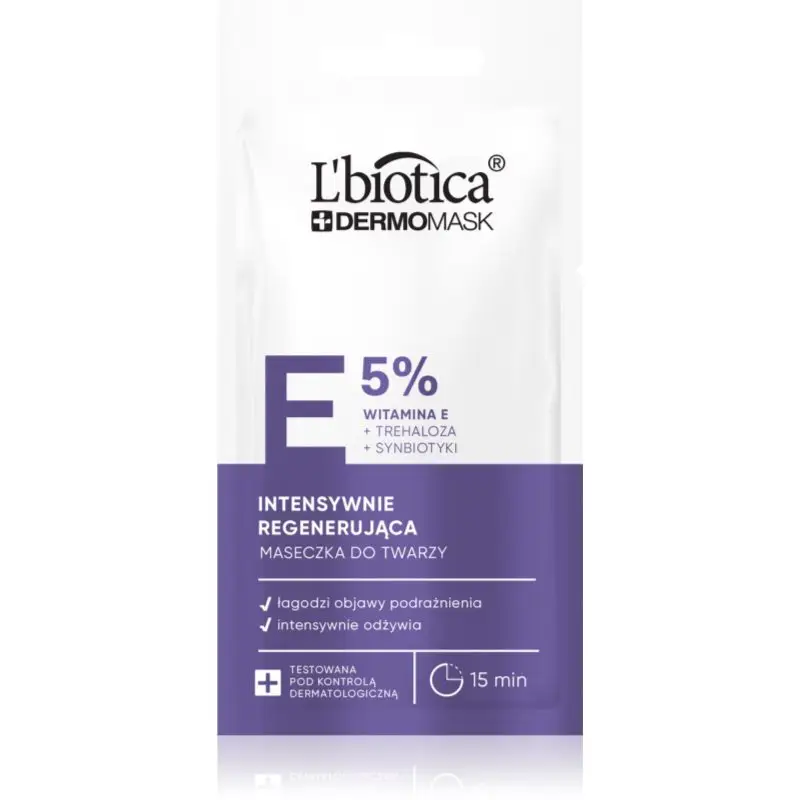 L’biotica DermoMask E 5% Masca regeneratoare faciale 8 ml