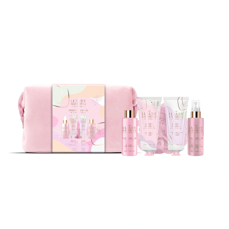 Grace Cole Set cadou pentru îngrijirea corpului într-o pungă cosmetică Portocala & Ylang ylang