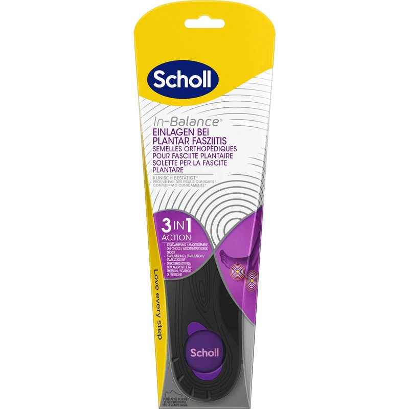 Scholl Branțuri ortopedice In-Balance Plantar Fasciitis (Insole) 1 pereche Large