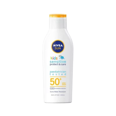 Nivea Copii soare loțiune SPF 50+ Sun Kids (Pure & Sensitive Sun Lotiune) 200 ml
