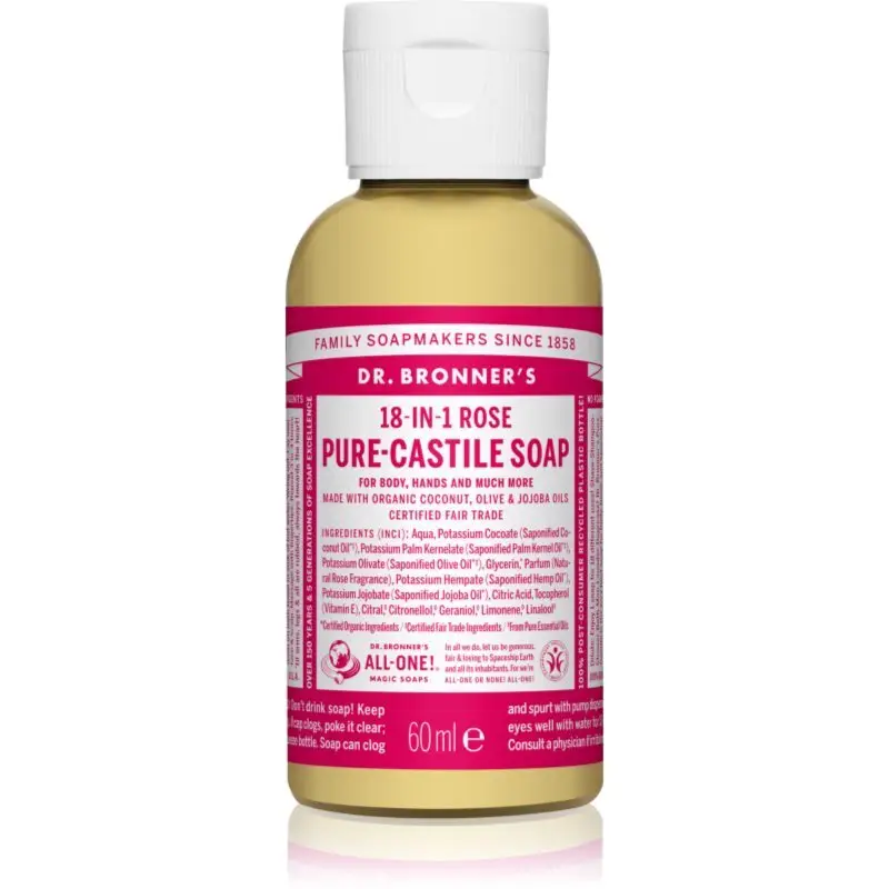 Dr. Bronner’s Rose săpun lichid universal 60 ml