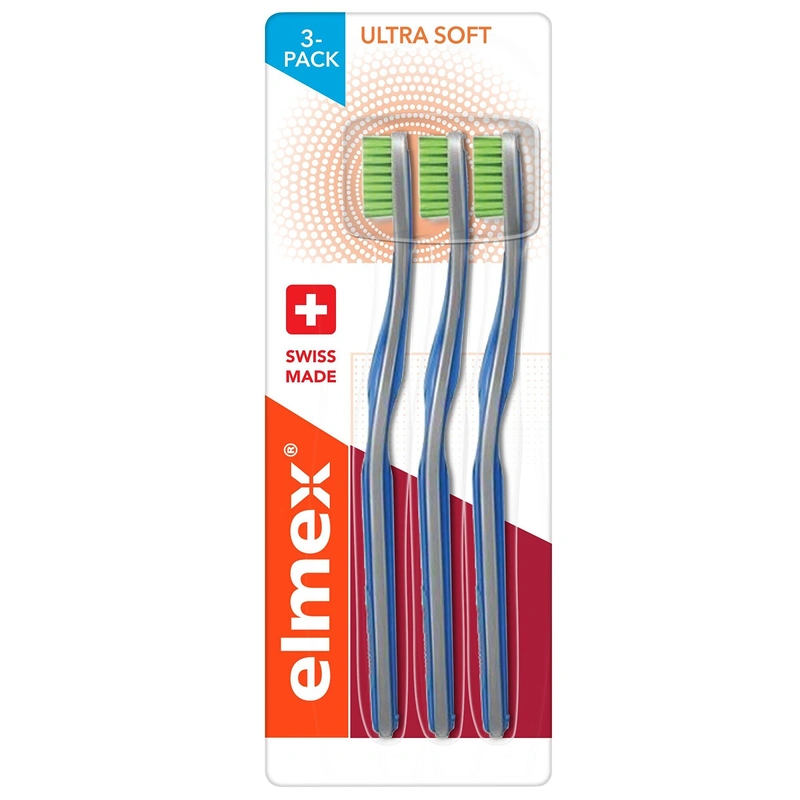 Elmex Periuță de dinți Ultra Soft 3 bucăți