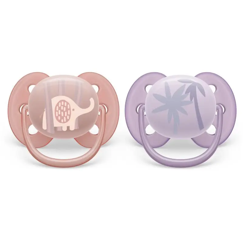 Philips Avent Ultrasoft SCF091/09 0-6 m suzetă Animal Girl 2 buc