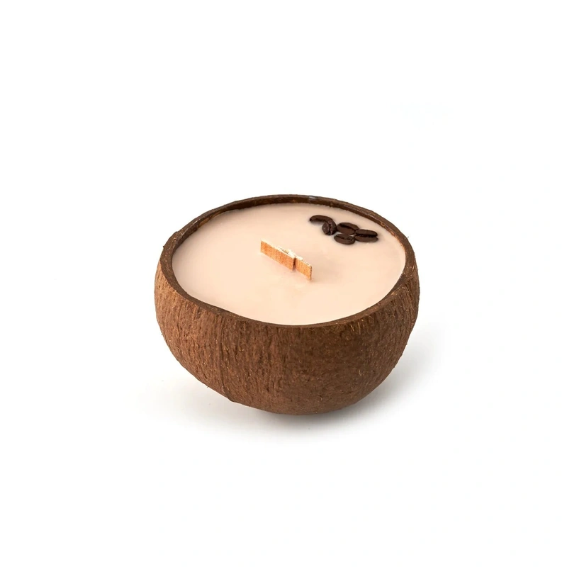 Tropikalia Lumânare în nucă de cocos - Parfum cafea Mocha