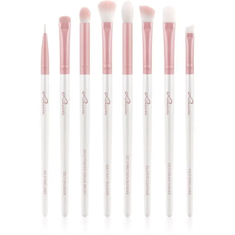 Luvia Cosmetics Prime Vegan All Eye Want set perii machiaj pentru ochi Candy (Pearl White / Rose) 8 buc