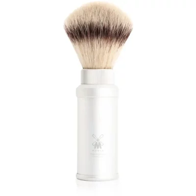 Mühle TRAVEL Silvertip Synthetic Pamatuf pentru barbierit White 1 buc