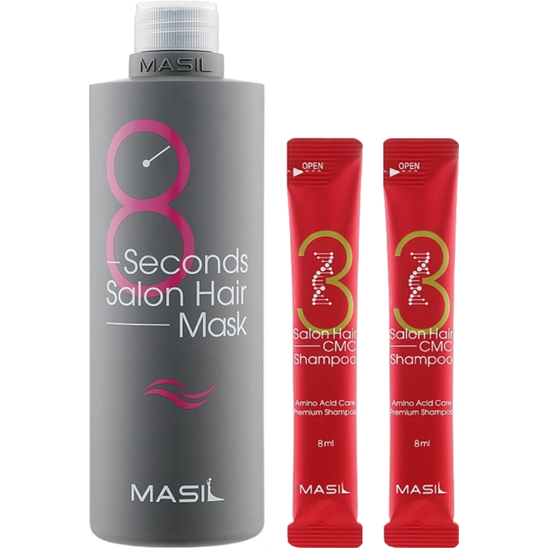 Masil Set cadou de îngrijire a părului 8 Seconds Salon Hair Mask Set
