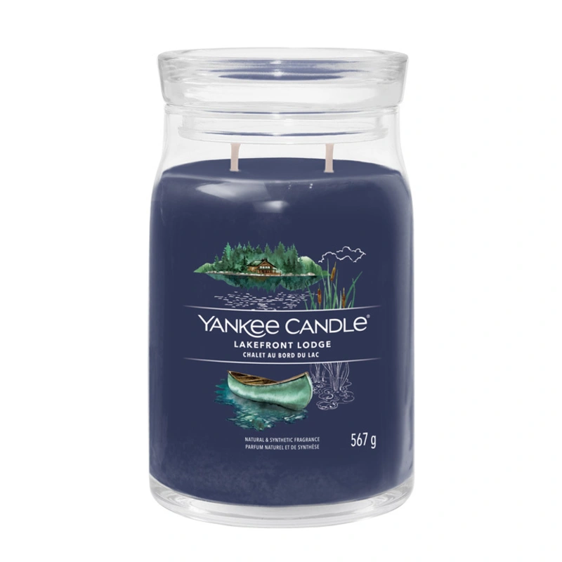 Yankee Candle Lumânare aromatică Signature sticlă mare Lakefront Lodge 567 g