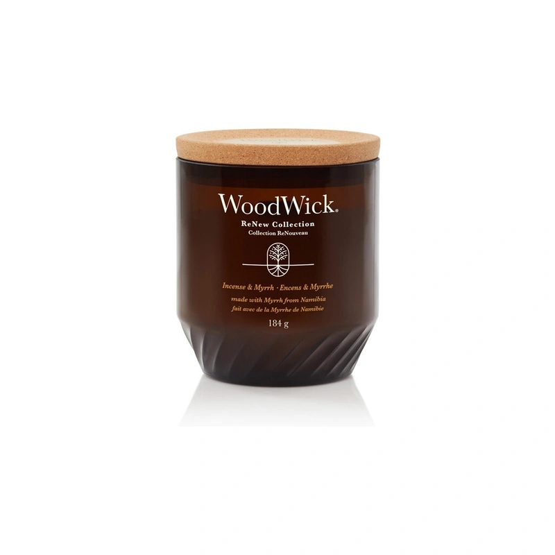 WoodWick Lumânare parfumată ReNew sticlă medie Incense & Myrrh 184 g