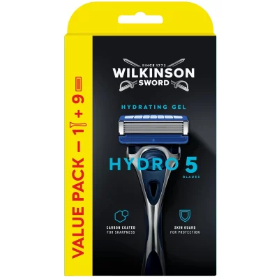 Wilkinson Sword Aparat de ras Hydro 5 Skin Protection + 9 capete