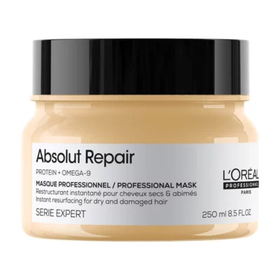 L'Oréal Professionnel Mască cu regenerare intensivă pentru păr deteriorat Serie Expert Absolut Repair GoldQuinoa + Protein (Instant Resurfacing Mask) 250 ml