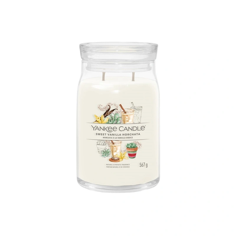 Yankee Candle Lumânare aromatică Signature pahar mare Sweet Vanilla Horchata 567 g