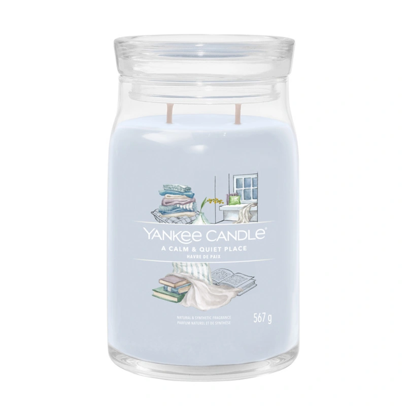 Yankee Candle Lumânare aromatica Signature sticla mare A Calm & Quiet Place 567 g