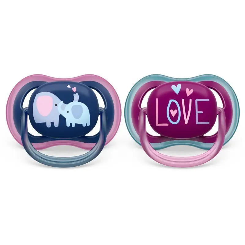 Philips Avent Ultra Air SCF349/22 18m+ suzetă Elephant 2 buc