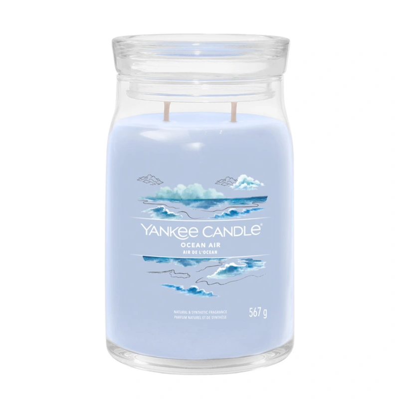 Yankee Candle Lumânare aromatică Signature sticlă mare Ocean Air 567 g