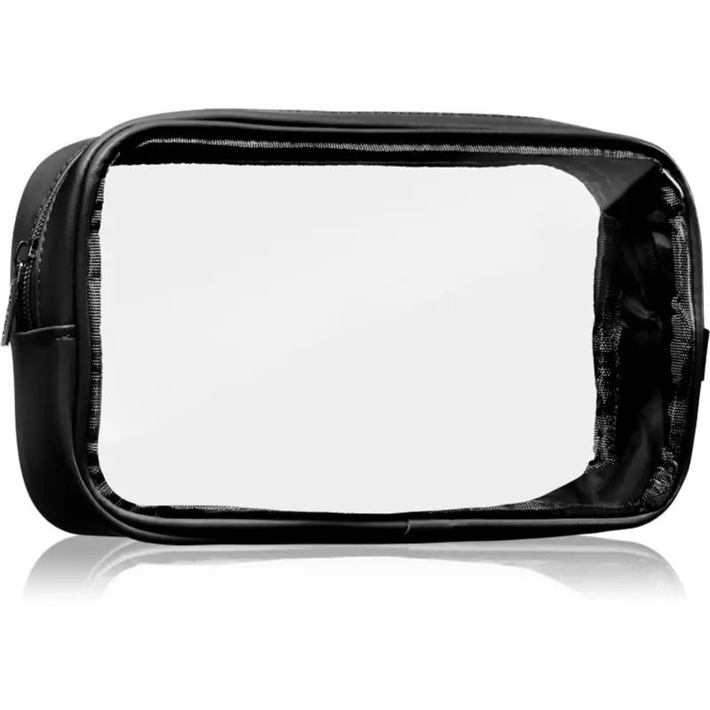 Notino Travel Collection Small Clear Organizer geantă de cosmetice transparentă transparent S Black 20x10x5 cm 1 buc