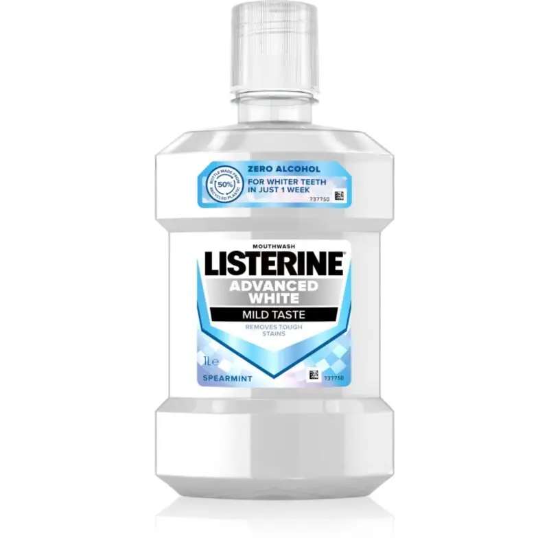 Listerine Advanced White Mild Taste apa de gura pentru albire 1000 ml