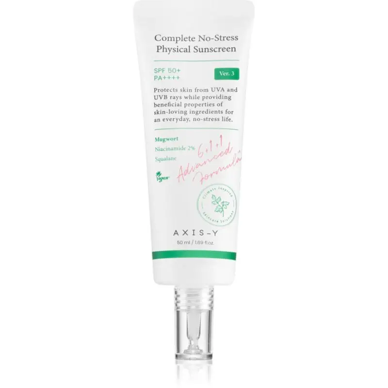 AXIS-Y 6+1+1 Advanced Formula Complete No-Stress Physical Sunscreen crema fata iluminatoare de protectie SPF 50+ 60 ml