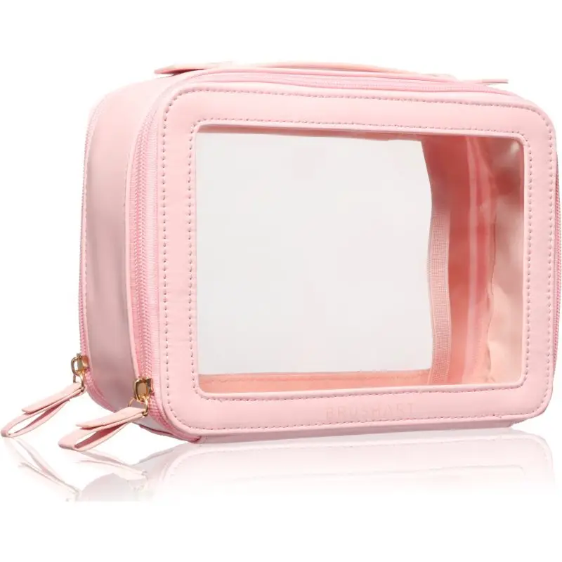 BrushArt Accessories Transparent make-up case servietă pentru cosmetice Pink 1 buc