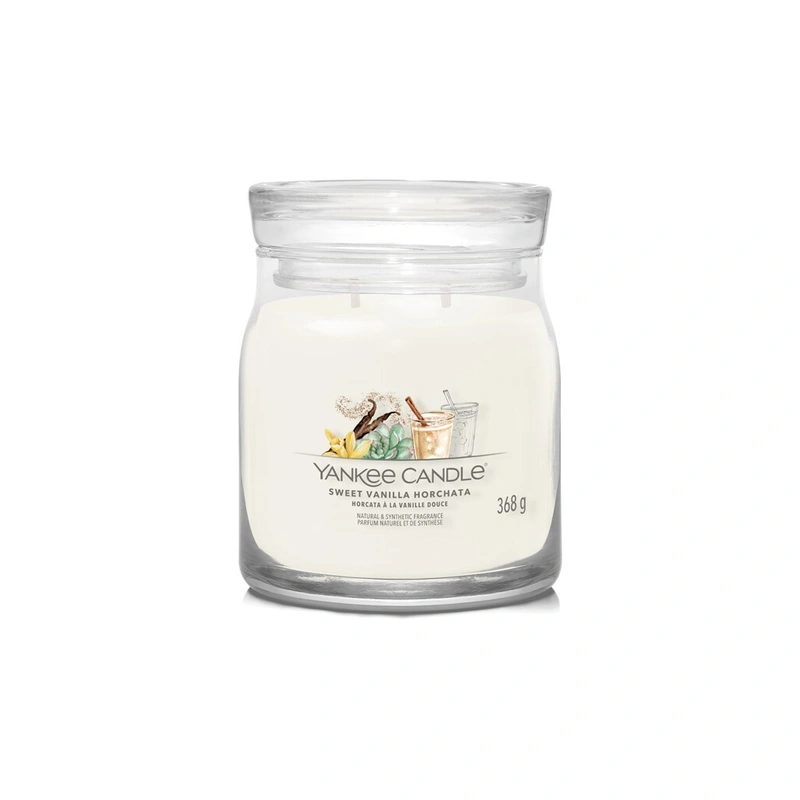 Yankee Candle Lumânare aromatică Signature pahar medium Sweet Vanilla Horchata 368 g