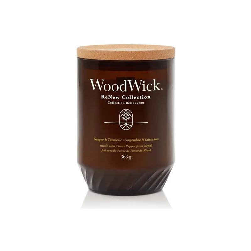 WoodWick Lumânare parfumată ReNew sticlă mare Ginger & Turmeric 368 g